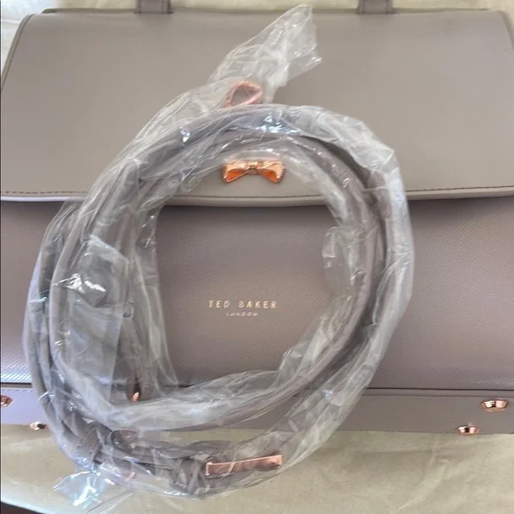 Ted Baker Lavender Mauve Top-Handle Satchel with Rose Gold Hardware - Picture 4 of 5